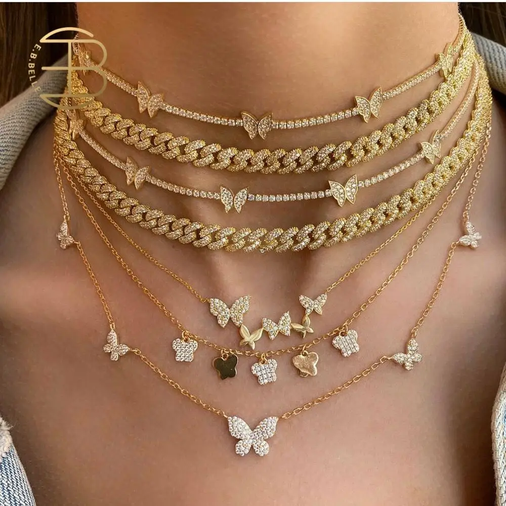 Luxury 18K Gold Plated Cubic Zirconia Blingbling Butterfly Necklaces For Women Full Crystal Butterfly Choker Necklace In Gold
Luxury 18K Gold Plated Cubic Zirconia Blingbling Butterfly Necklaces For Women Full Crystal Butterfly Choker Necklace In Gold
