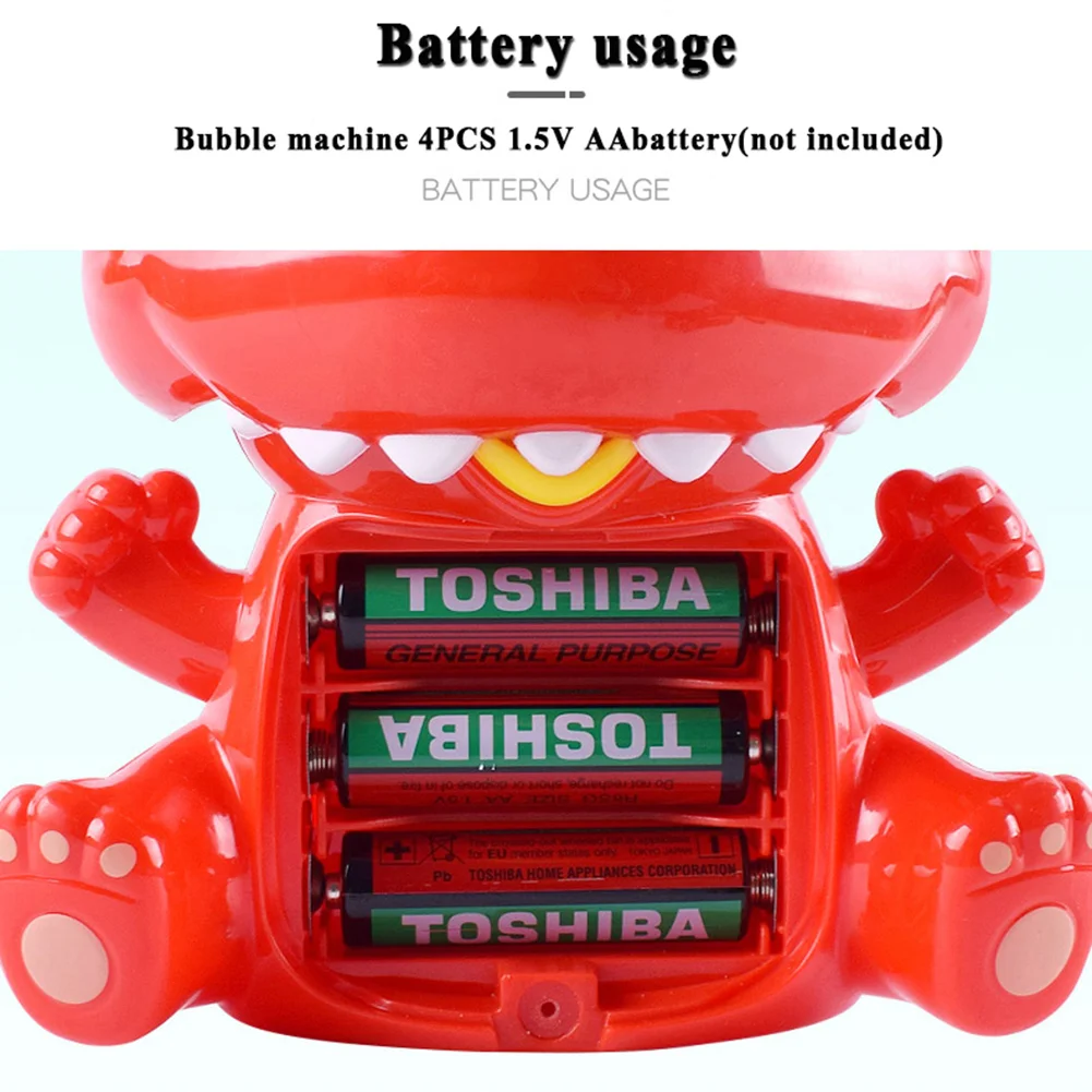 Children's Cartoon Electric Dinosaur Bubble Machine Bubble Maker Bubble Blower Kids Automatic Bubble Blower For Girl And Boy
Children's Cartoon Electric Dinosaur Bubble Machine Bubble Maker Bubble Blower Kids Automatic Bubble Blower For Girl And Boy