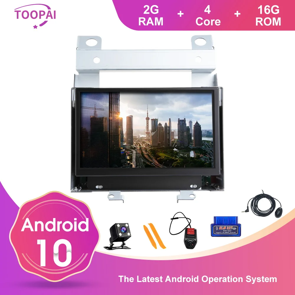 Автомобильный мультимедийный плеер TOOPAI Android 10 для Land Rover Freelander 2 2007 2012 GPS навигация