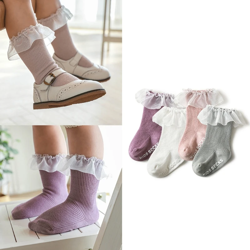 Toddler Baby Girls Frilly Lace Trim Cotton Socks Ribbed Striped Solid Color Infants Princess Non-Slip Letters Stockings
Toddler Baby Girls Frilly Lace Trim Cotton Socks Ribbed Striped Solid Color Infants Princess Non-Slip Letters Stockings
