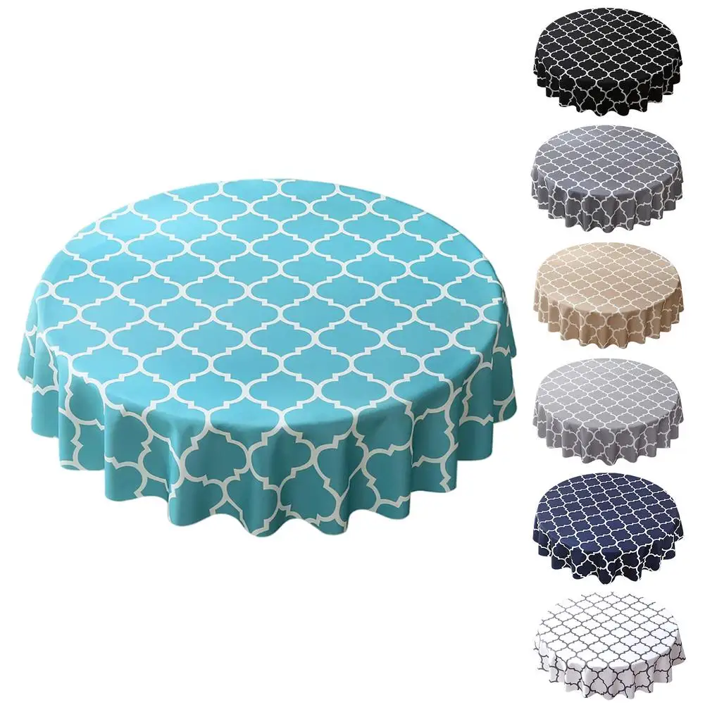 Waterproof Oil-proof Round Table Cloth Reusable Plaid Table Cover For Household Outdoor Dining Room Cafe Dinner Brunch Supplies
Waterproof Oil-proof Round Table Cloth Reusable Plaid Table Cover For Household Outdoor Dining Room Cafe Dinner Brunch Supplies