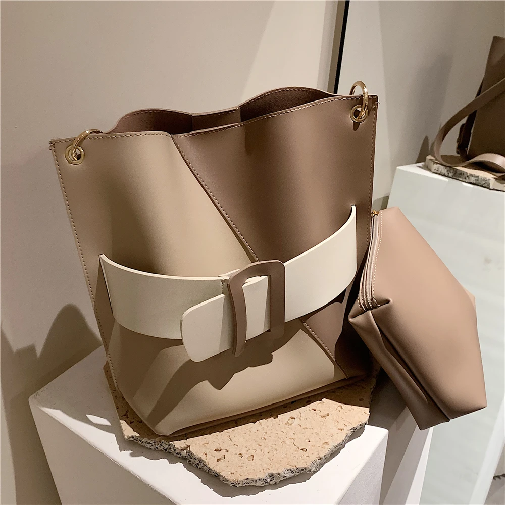 Hot Offer Patchwork Belt Bucket Shoulder Crossbody Bags For Women Fashion Designer Brand Large Capacity Purses And Handbags 2022
Hot Offer Patchwork Belt Bucket Shoulder Crossbody Bags For Women Fashion Designer Brand Large Capacity Purses And Handbags 2022