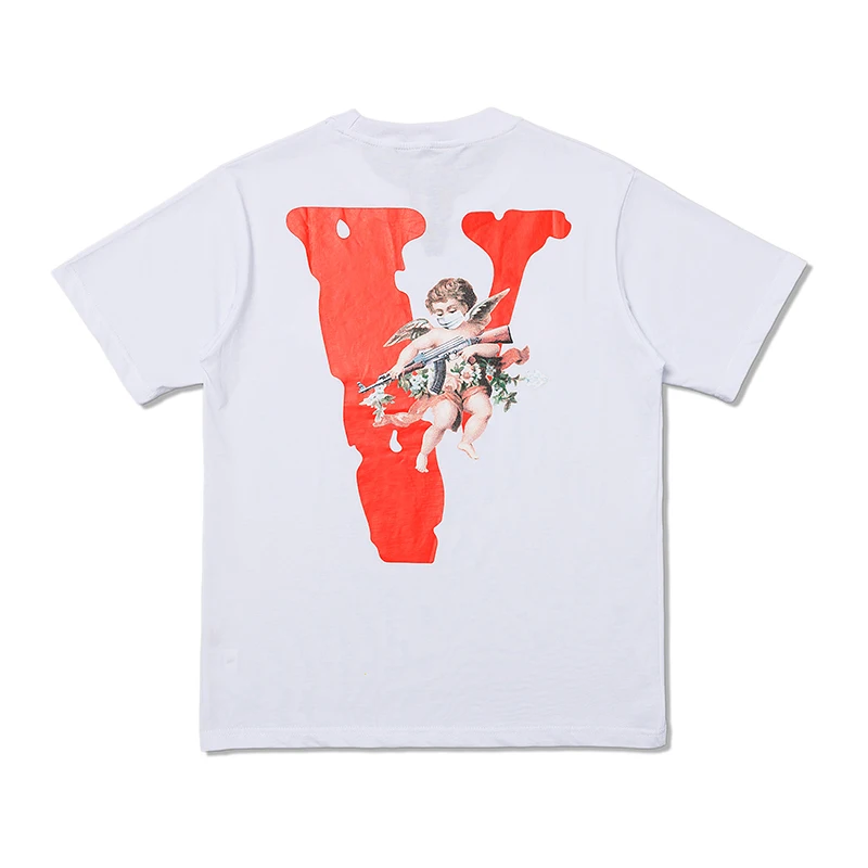 Brand VLONE Tide New Spoof Cupid Big V Print T-shirt Summer Oversize Loose Round Neck Short Sleeve Two Sides TEE
Brand VLONE Tide New Spoof Cupid Big V Print T-shirt Summer Oversize Loose Round Neck Short Sleeve Two Sides TEE