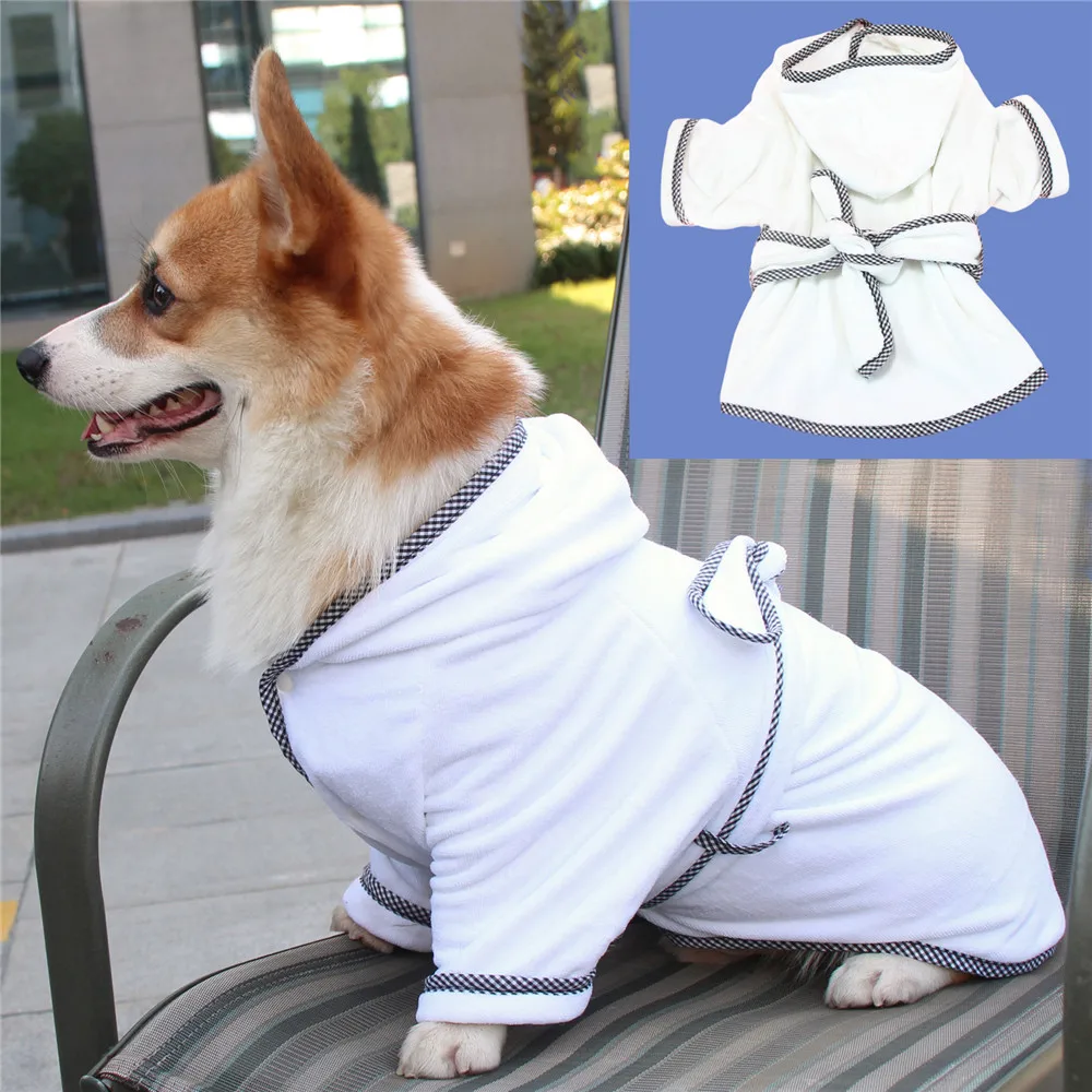 Pet Dog Bathrobe White Super Absorbent Fast Drying Dog Bathing Jacket with Belt for Small Big Dog Puppy Pajamas Sleeping Clothes
Pet Dog Bathrobe White Super Absorbent Fast Drying Dog Bathing Jacket with Belt for Small Big Dog Puppy Pajamas Sleeping Clothes
