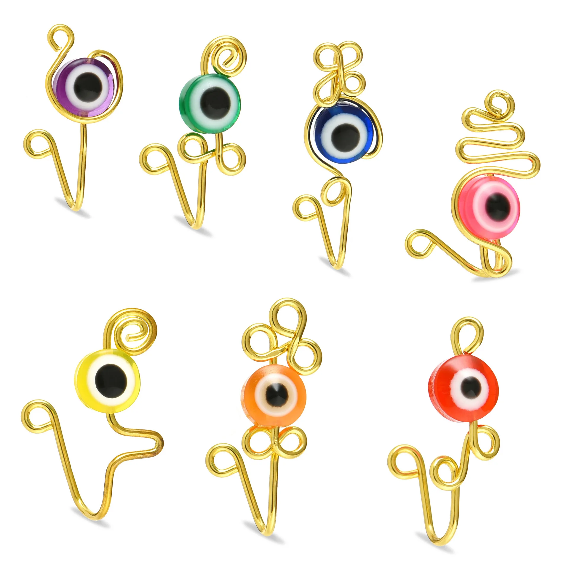 1PC Turkish Blue Evil Eye Stainless Steel Spiral Nose Ring Ear Clip Cuff Punk Non Piercing Nose Ring Clip Cuff Bijoux Jewelry
1PC Turkish Blue Evil Eye Stainless Steel Spiral Nose Ring Ear Clip Cuff Punk Non Piercing Nose Ring Clip Cuff Bijoux Jewelry
