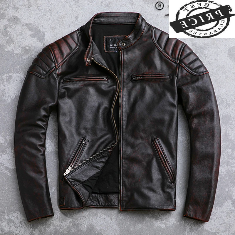 Quality Real High Cow Leather Jacket Men Vintage Slim Motorcycle Jackets Streetwear Mens Clothing Chaqueta Cuero Hombre 0
Quality Real High Cow Leather Jacket Men Vintage Slim Motorcycle Jackets Streetwear Mens Clothing Chaqueta Cuero Hombre 0