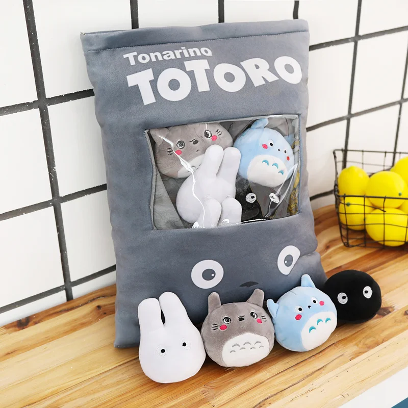 

8 шт./лот 4 вида конструкций креативные плюшевые игрушки Totoro закуска Подушка куклы Мягкие кавайные Мой сосед Тоторо игрушки для детей детски...
