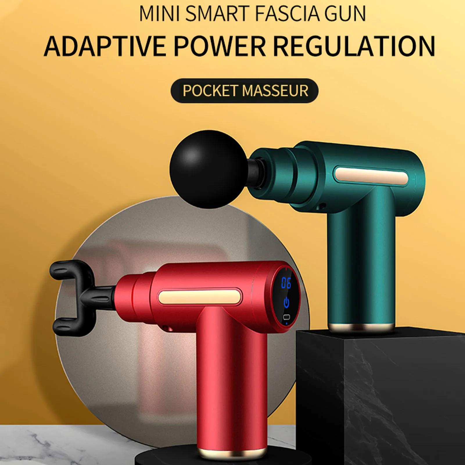 Mini Massage Gun Portable Deep Muscle Exercise Relaxation Massager LCD Touch Display Low Noise Fascia Gun USB 6 Gear Control
Mini Massage Gun Portable Deep Muscle Exercise Relaxation Massager LCD Touch Display Low Noise Fascia Gun USB 6 Gear Control