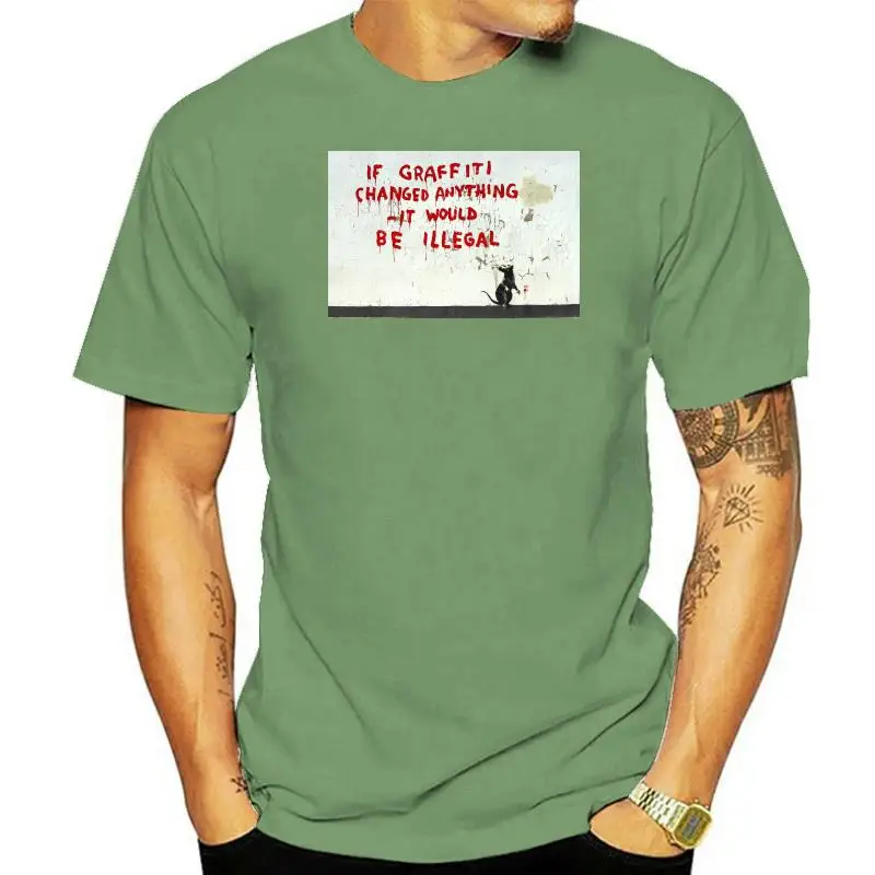 Хлопковая футболка с принтом If граффити, с принтом смены что-то Бэнкси, футболка с коротким и длинным рукавом
Хлопковая футболка с принтом If граффити, с принтом смены что-то Бэнкси, футболка с коротким и длинным рукавом