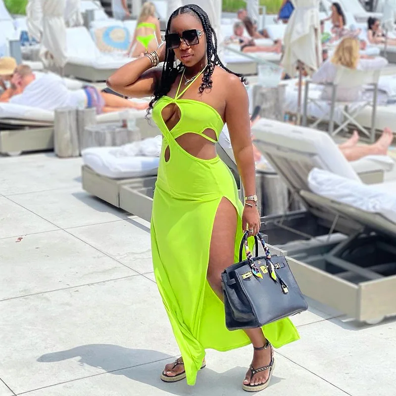 BKLD Dresses For Women 2021 Party Club Summer New Solid Color Halter Hollow Out Irregular Split Long Bodycon Maxi Dress Female
BKLD Dresses For Women 2021 Party Club Summer New Solid Color Halter Hollow Out Irregular Split Long Bodycon Maxi Dress Female