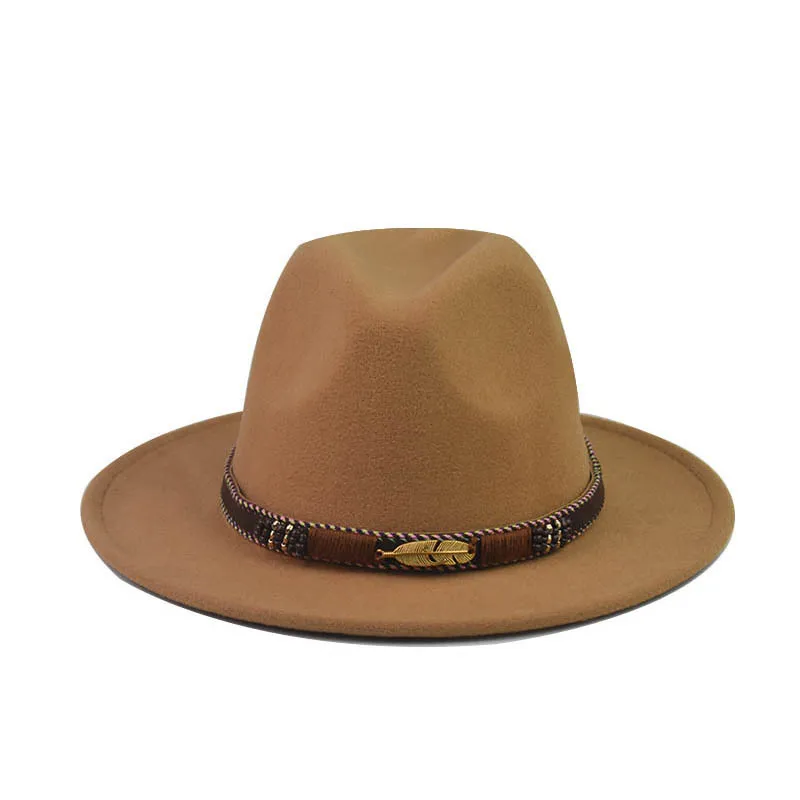 2021 Thickened Four Seasons Belt Buckle Chain Woolen Hat Metal Chain Big Brim Felt Hat Flat Top Hat
2021 Thickened Four Seasons Belt Buckle Chain Woolen Hat Metal Chain Big Brim Felt Hat Flat Top Hat