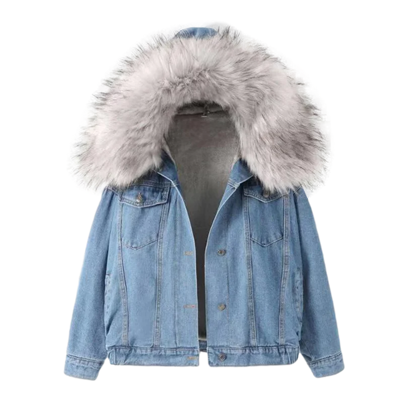 1,2 кг! Зимняя плотная женская джинсовая куртка с меховым воротником, Женское зимнее джинсовое пальто, флисовая женская одежда с капюшоном, ...
1,2 кг! Зимняя плотная женская джинсовая куртка с меховым воротником, Женское зимнее джинсовое пальто, флисовая женская одежда с капюшоном, ...