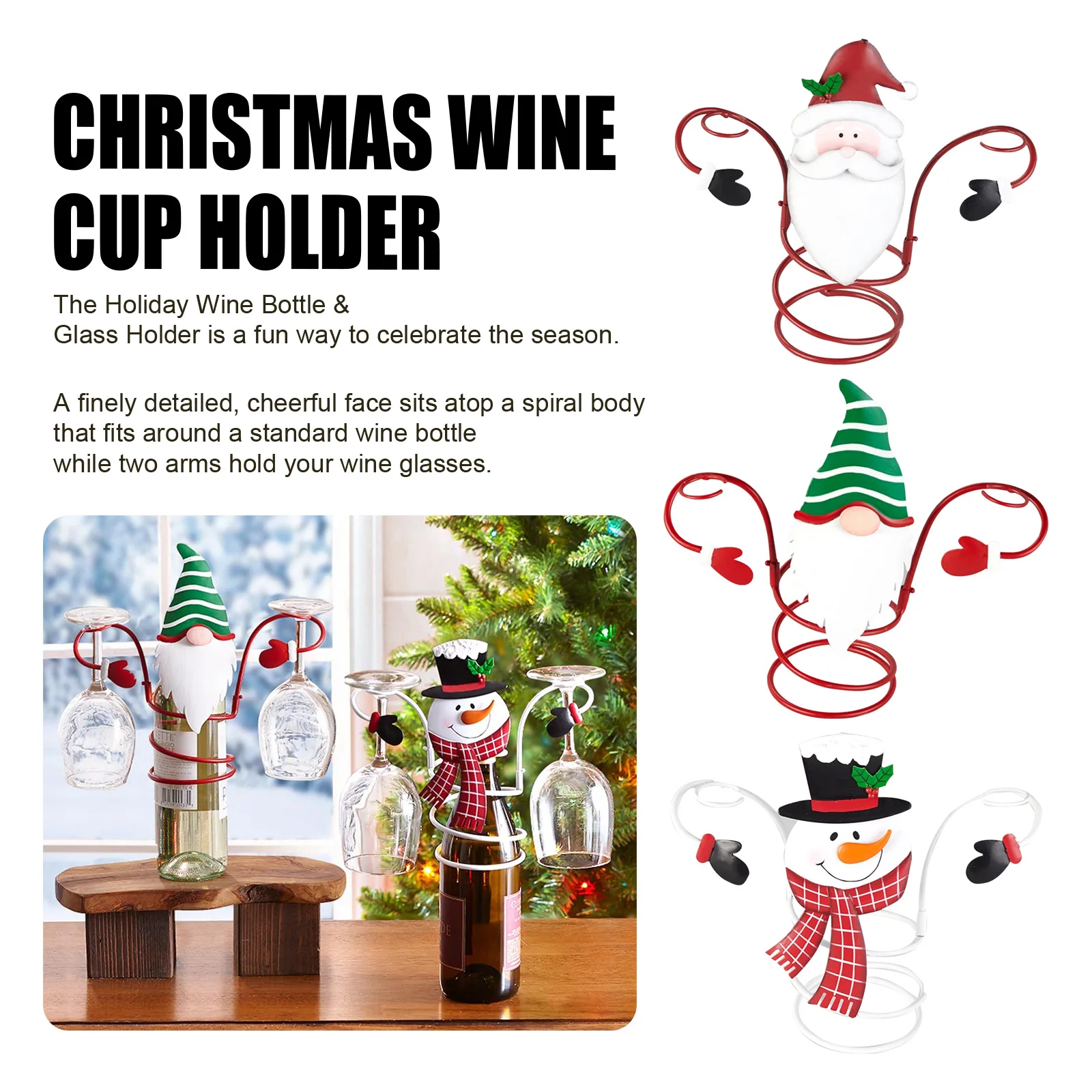 3pcs Wine Bottle Glass Holders Christmas Decoration Theme Organizer Rack Desktop For Home Decor Snowman Xmas Gifts Navidad
3pcs Wine Bottle Glass Holders Christmas Decoration Theme Organizer Rack Desktop For Home Decor Snowman Xmas Gifts Navidad