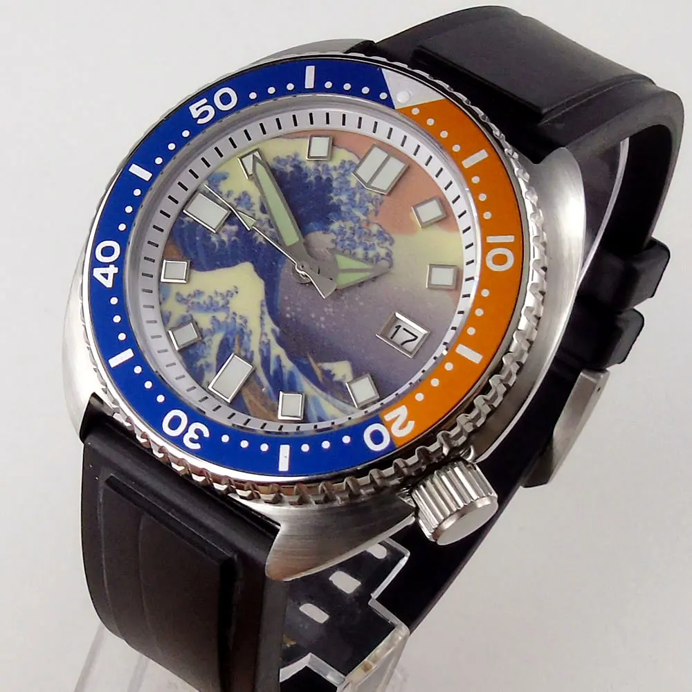 24 Jewels NH35A Surfing 45mm Brushed Mechanical Men Watch Green Luminous Dial Screwdown Crown Date Alloy Insert
24 Jewels NH35A Surfing 45mm Brushed Mechanical Men Watch Green Luminous Dial Screwdown Crown Date Alloy Insert