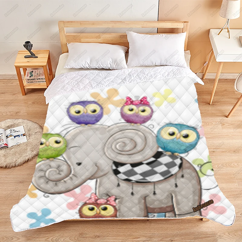 Cute Baby Elephant And Owl Printed Quilt Summer Quilt Kids Adult Quilted Bed Covers And Bedspreads Sofa Throw Quilt Picnic Quilt
Cute Baby Elephant And Owl Printed Quilt Summer Quilt Kids Adult Quilted Bed Covers And Bedspreads Sofa Throw Quilt Picnic Quilt