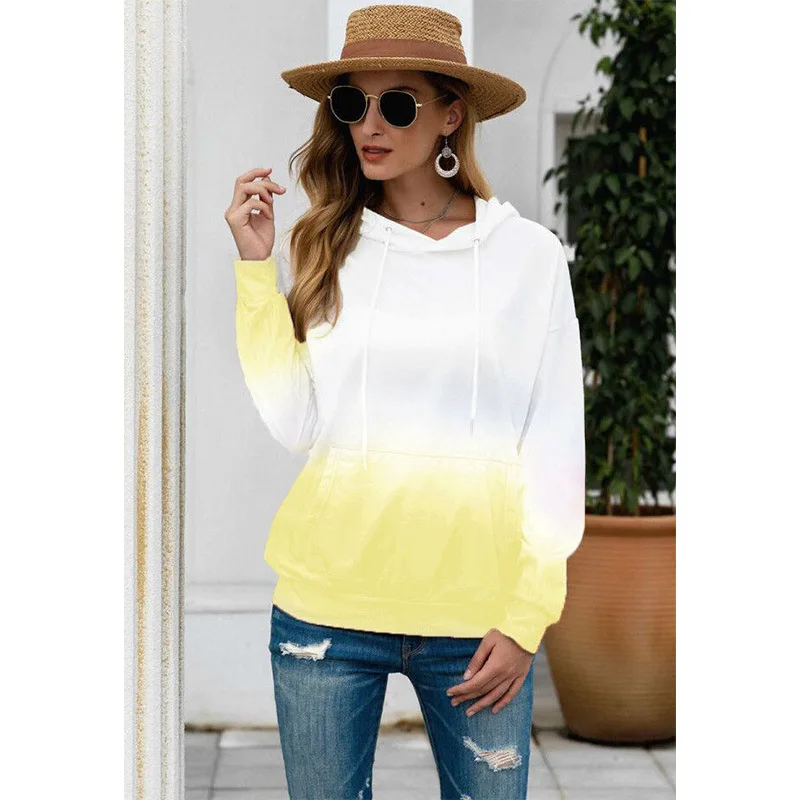 WEPBEL Women Hooded Sweatshirt Gradient Long Sleeve Hooded Fashion Casual Autumn New Style Tie-Dye Printing Sweater Female
WEPBEL Women Hooded Sweatshirt Gradient Long Sleeve Hooded Fashion Casual Autumn New Style Tie-Dye Printing Sweater Female