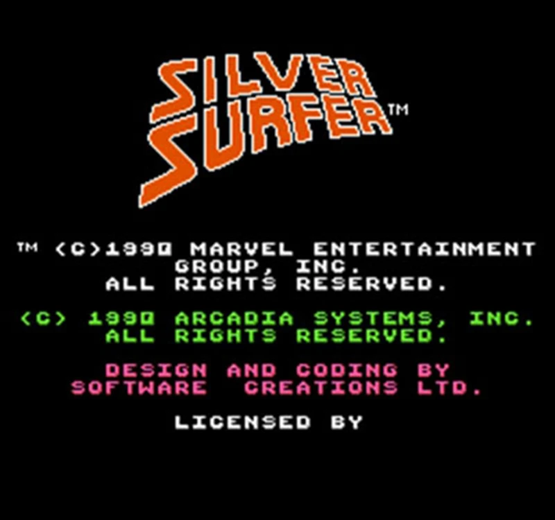 

Silver Surfer 60 Pins English Version Game Cartridge for 8 Bit 60pin Game Console