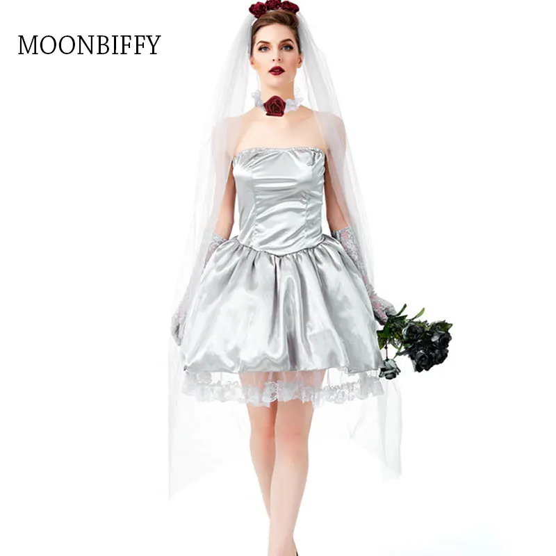 Women Vampire Zombie Dress Decadent Dark Ghost Bride Styling Sexy Costumes Halloween Costumes Cosplay for Women
Women Vampire Zombie Dress Decadent Dark Ghost Bride Styling Sexy Costumes Halloween Costumes Cosplay for Women