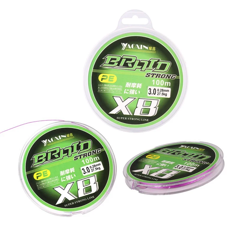 100M 8 Strands Braided Fishing Line PE Multilament Braid Lines Wire Smoother Floating Line Colored Braid
100M 8 Strands Braided Fishing Line PE Multilament Braid Lines Wire Smoother Floating Line Colored Braid