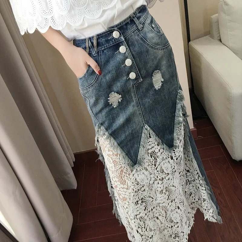 BacklakeGirls 2020 Women Elegant Two Piece Dress Boat Neck Half Sleeves White Top + White Lace Blue Denim Skirt Jeans Skirt Suit
BacklakeGirls 2020 Women Elegant Two Piece Dress Boat Neck Half Sleeves White Top + White Lace Blue Denim Skirt Jeans Skirt Suit