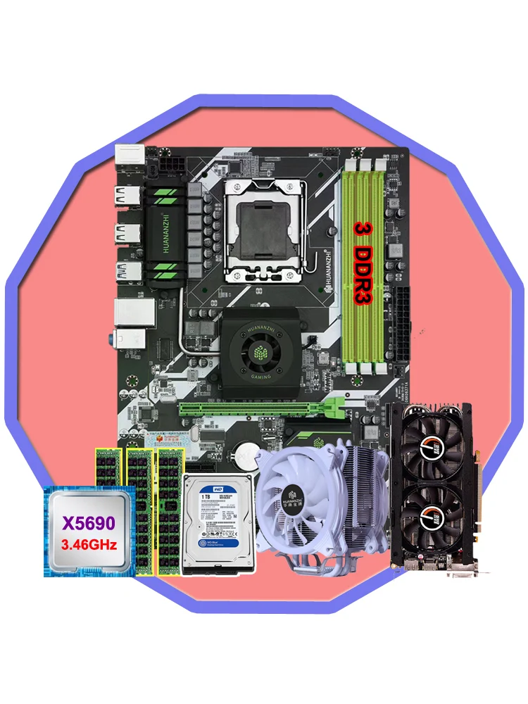 New arrival HUANANZHI X58 deluxe motherboard set with CPU Xeon X5690 CPU cooler RAM 48G(3*16G) RECC video card GTX970 4G 1TB HDD
New arrival HUANANZHI X58 deluxe motherboard set with CPU Xeon X5690 CPU cooler RAM 48G(3*16G) RECC video card GTX970 4G 1TB HDD