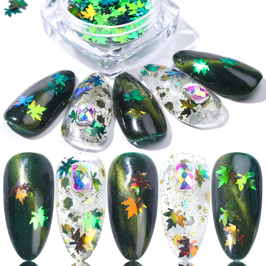 Laser Autumn Maple Leaf Nail Art Sequins Decor Holographic Glitter Stickers For Nails Autumn Design Nail Art Decoration
Laser Autumn Maple Leaf Nail Art Sequins Decor Holographic Glitter Stickers For Nails Autumn Design Nail Art Decoration