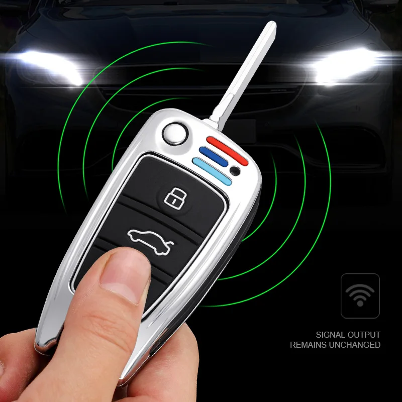 Zinc alloy key shell is suitable for Audi 2021 car key case A3/Q3/A6L shell buckle A1/S3/Q7 metal cover folding
Zinc alloy key shell is suitable for Audi 2021 car key case A3/Q3/A6L shell buckle A1/S3/Q7 metal cover folding
