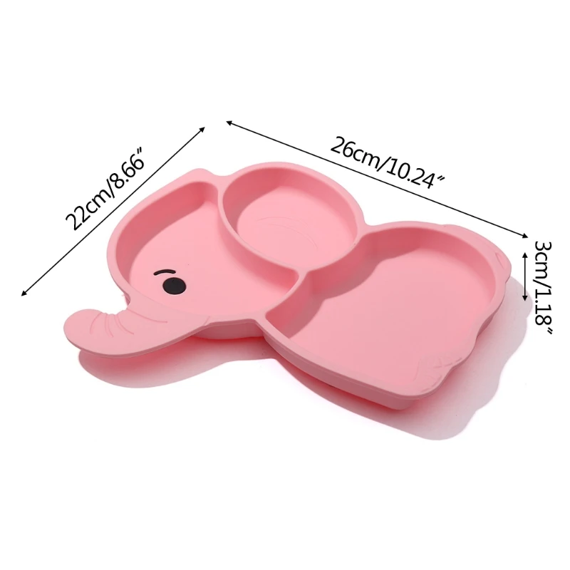 Cartoon Elephant Silicone Dish Tray Baby Divided Suction Bowl Non-Slip Children Dinner Plate Learning Feeding Tableware
Cartoon Elephant Silicone Dish Tray Baby Divided Suction Bowl Non-Slip Children Dinner Plate Learning Feeding Tableware