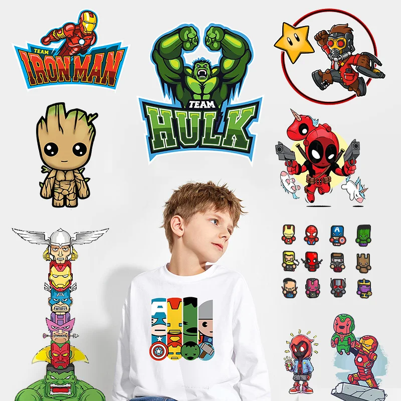 Marvel Spiderman Iron Man Cartoon Thermal Stickers for Clothes Heat Transfer Kids Patches Iron on Transfer Children Patches Gift
Marvel Spiderman Iron Man Cartoon Thermal Stickers for Clothes Heat Transfer Kids Patches Iron on Transfer Children Patches Gift