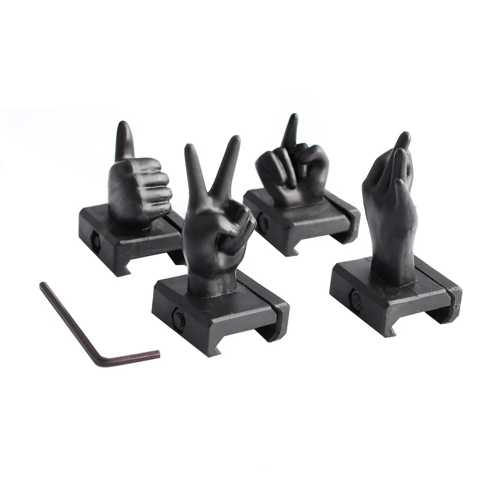 4Pcs/Set Novelty Finger Thumb Sights For 20mm Wide Rail Mount Base Hunting Scope Mount Decoration
4Pcs/Set Novelty Finger Thumb Sights For 20mm Wide Rail Mount Base Hunting Scope Mount Decoration