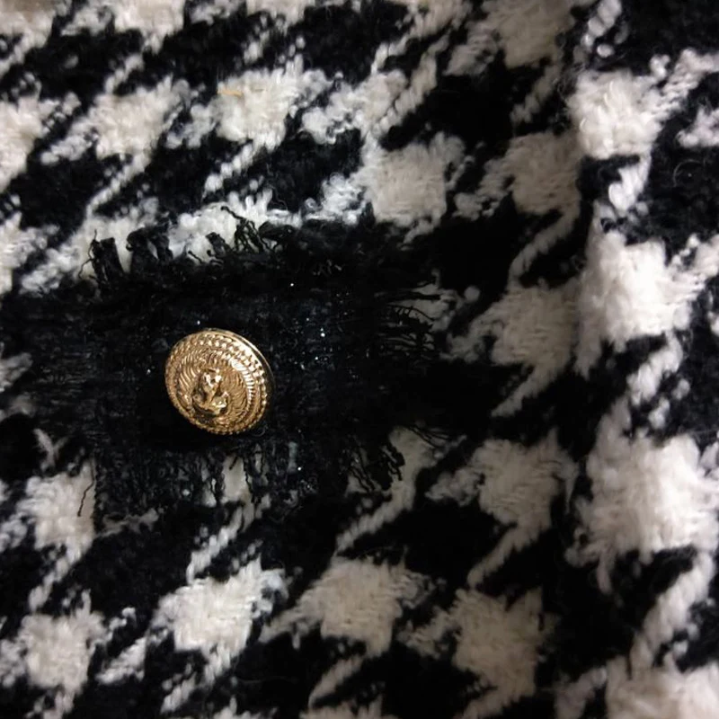 Black/white plaid tweed jacket autumn / winter women's jacket long sleeve Business ladies one piece jacket coat
Black/white plaid tweed jacket autumn / winter women's jacket long sleeve Business ladies one piece jacket coat