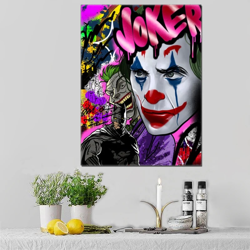 Street Graffiti Fashion Art Joker Canvas Poster Colorful Modern Abstract Painting Print Wall Art Picture Living Room Home Decor
Street Graffiti Fashion Art Joker Canvas Poster Colorful Modern Abstract Painting Print Wall Art Picture Living Room Home Decor
