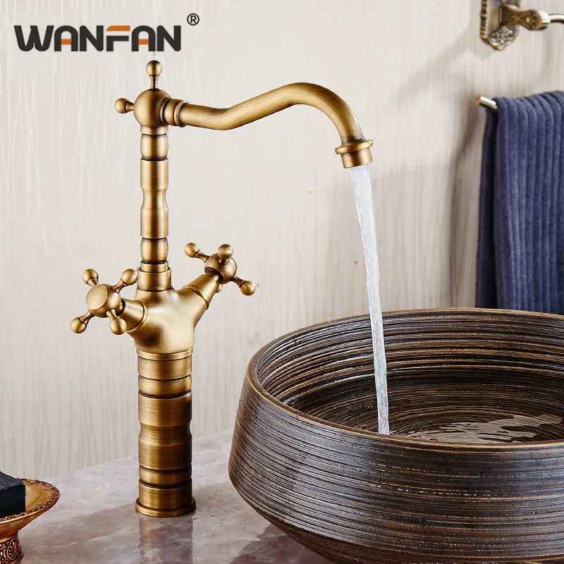 Basin Faucets 2 Cross Handle Bathroom Sink Tap Single Hole Antique Brass Home Decoration Vanity Hotel Washing Taps HJ-6712F
Basin Faucets 2 Cross Handle Bathroom Sink Tap Single Hole Antique Brass Home Decoration Vanity Hotel Washing Taps HJ-6712F