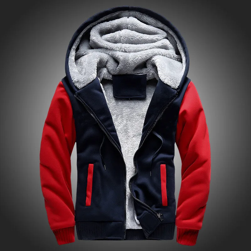 Autumn winter hooded zipper plus velvet thick cotton casual men clothing Cardigan fashion Slim long-sleeved zipper coat
Autumn winter hooded zipper plus velvet thick cotton casual men clothing Cardigan fashion Slim long-sleeved zipper coat