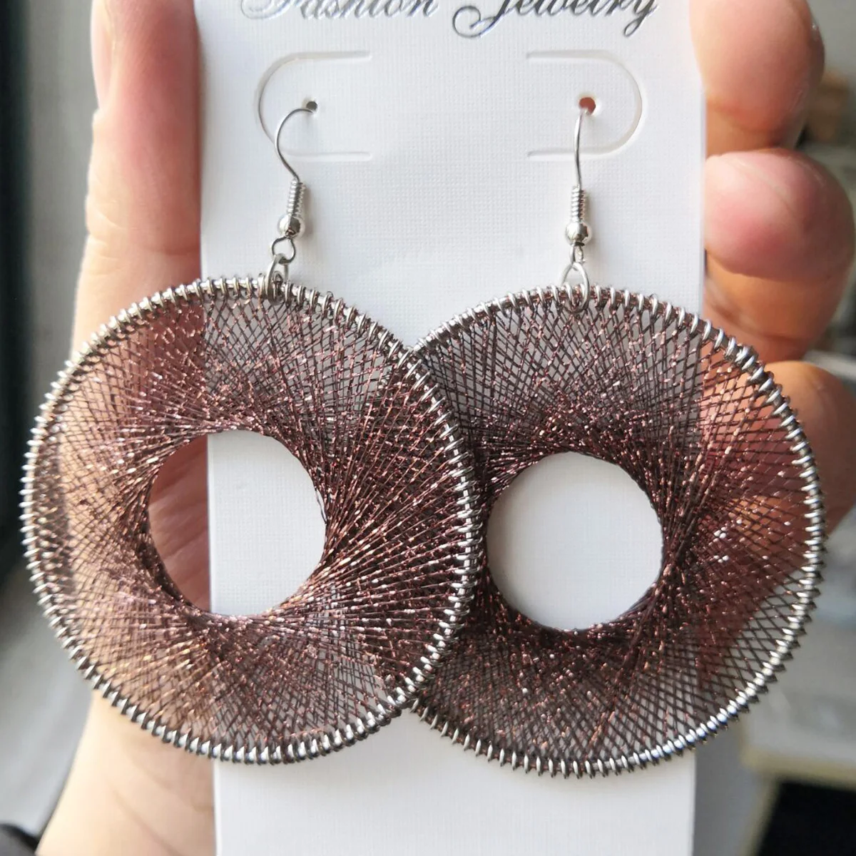 DREAMZEAL Fashion 75x58mm Round Handmade Brown Yarn Thread Women Hook Dangle Drop Earrings
DREAMZEAL Fashion 75x58mm Round Handmade Brown Yarn Thread Women Hook Dangle Drop Earrings