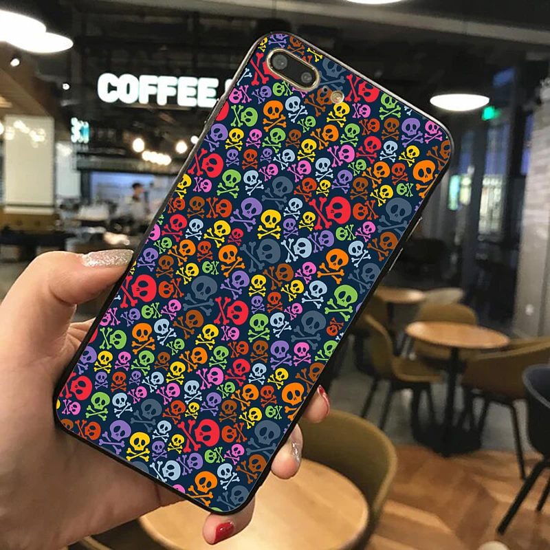Case For iPhone 8 X 6S 7 Plus XR XS max Skull print Black silicone cases custom phone case for Samsung galaxy s10 S7 S9 S8 PLUS
Case For iPhone 8 X 6S 7 Plus XR XS max Skull print Black silicone cases custom phone case for Samsung galaxy s10 S7 S9 S8 PLUS