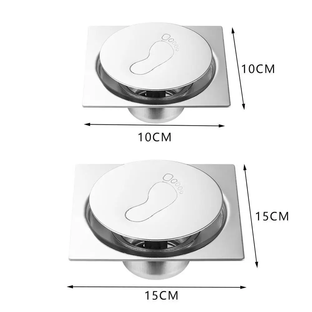 Press-Type Floor Drain Pedal Type Floor Drain Floor Mouned Drain Shower Square Bathroom Cover 10x10CM
Press-Type Floor Drain Pedal Type Floor Drain Floor Mouned Drain Shower Square Bathroom Cover 10x10CM