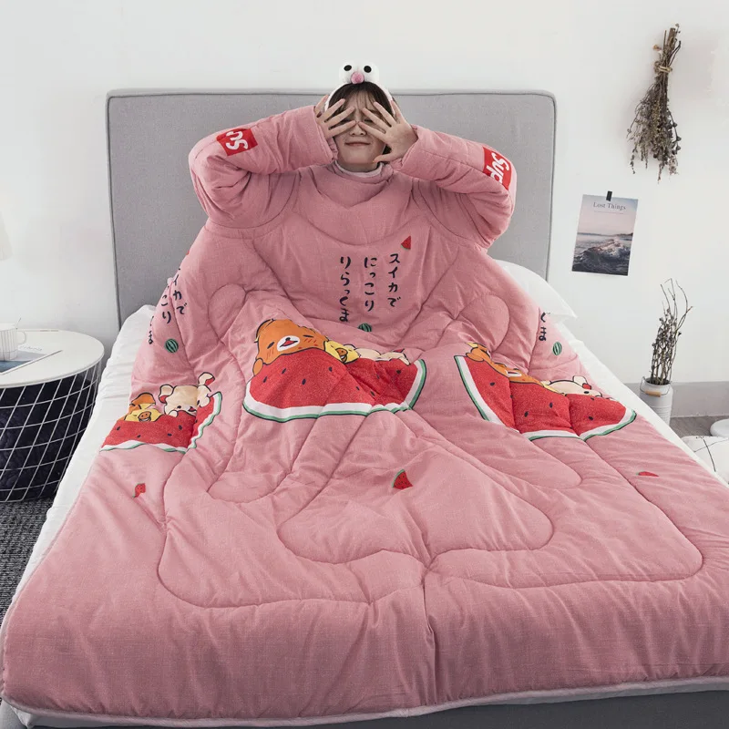 Winter Can Wear Comforters Quilt with Sleeves Family Throw Blanket Hoodie Cape Cloak Nap Blanket Dormitory Mantle Hooded Blanket
Winter Can Wear Comforters Quilt with Sleeves Family Throw Blanket Hoodie Cape Cloak Nap Blanket Dormitory Mantle Hooded Blanket