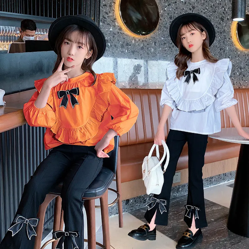 Teenager Girls Elegant Fashion Clothes 2021 New Kids Bright Diamond Bow Tops And Pants Autumn Costume Children Outfits 4-13Years
Teenager Girls Elegant Fashion Clothes 2021 New Kids Bright Diamond Bow Tops And Pants Autumn Costume Children Outfits 4-13Years