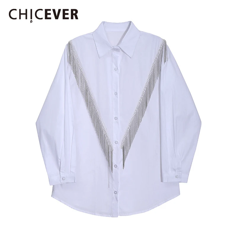 CHICEVER, черная Лоскутная рубашка с кисточками для женщин, воротник с лацканами, с длинным рукавом, однотонная, повседневная, на пуговицах, женс...
CHICEVER, черная Лоскутная рубашка с кисточками для женщин, воротник с лацканами, с длинным рукавом, однотонная, повседневная, на пуговицах, женс...
