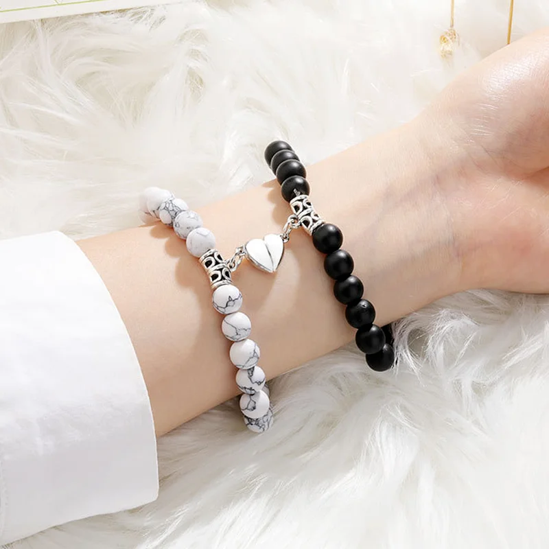 New Peach Heart Magnet Couple Bracelet Magnetic Tiger's Eye Stone Volcanic Couple Bracelet Love Gifts
New Peach Heart Magnet Couple Bracelet Magnetic Tiger's Eye Stone Volcanic Couple Bracelet Love Gifts