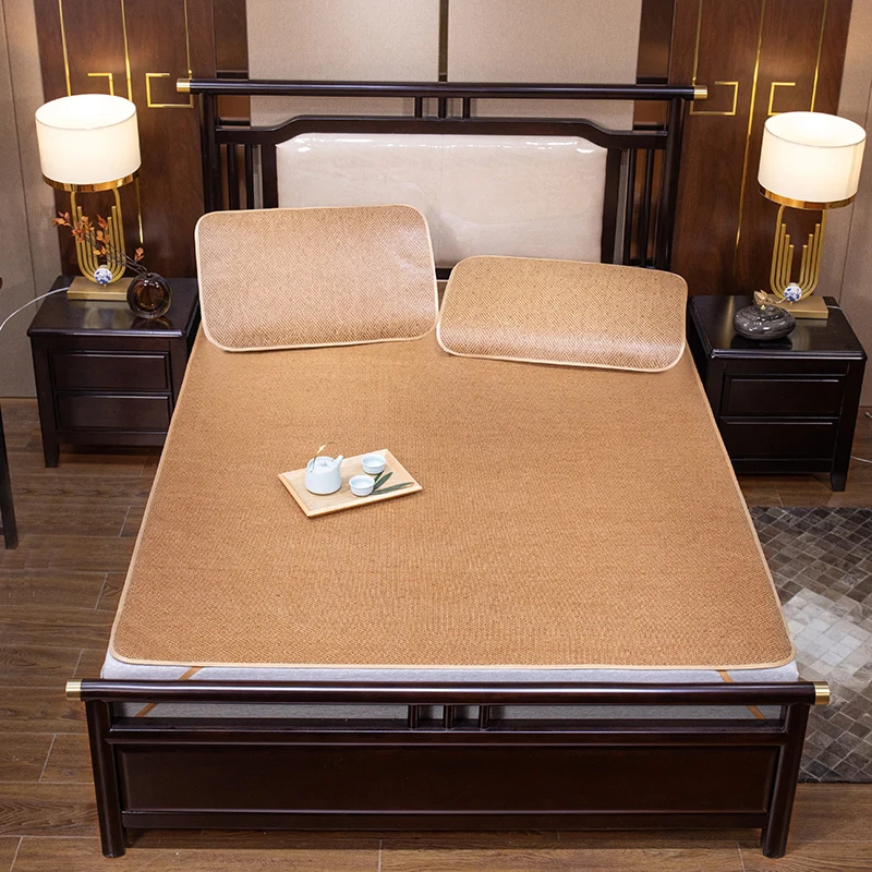Smooth Rattan Bed Mat Breathable Sleeping Mat with Elastic Straps Pillowcase Non-slip Summer Cool Bed Protection Pad
Smooth Rattan Bed Mat Breathable Sleeping Mat with Elastic Straps Pillowcase Non-slip Summer Cool Bed Protection Pad