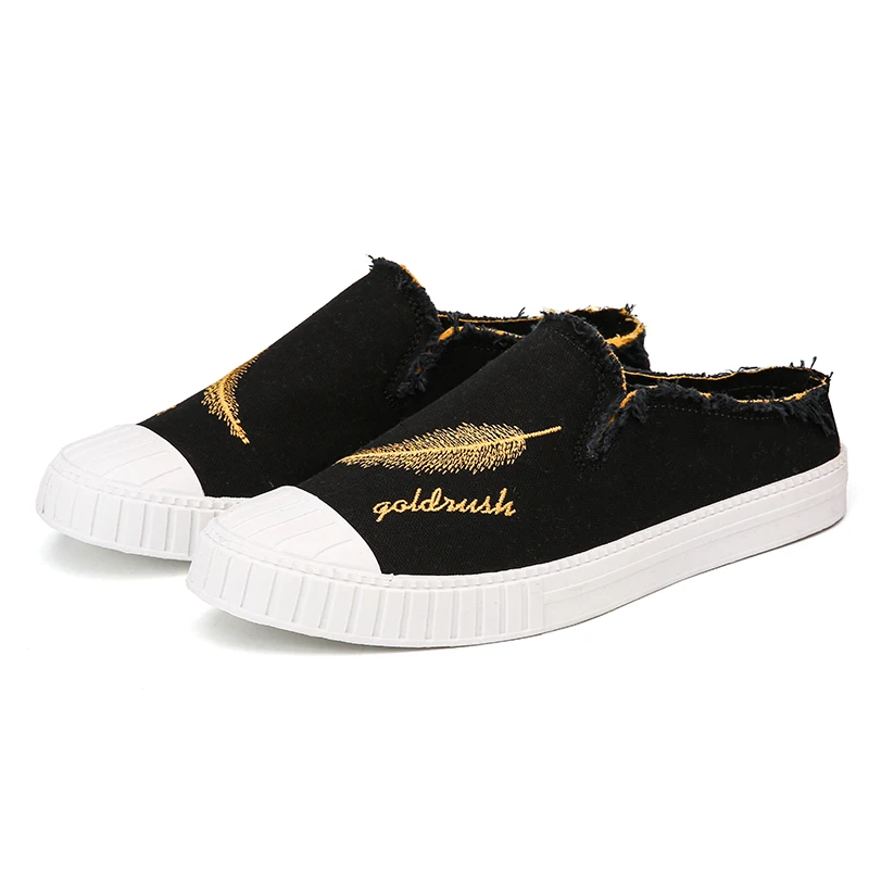 Summer Semi-Hanging Canvas Fashion Lazy Outdoor Slippers Men's Young Slip On Loafers Orange Black White Washed Shoes
Summer Semi-Hanging Canvas Fashion Lazy Outdoor Slippers Men's Young Slip On Loafers Orange Black White Washed Shoes
