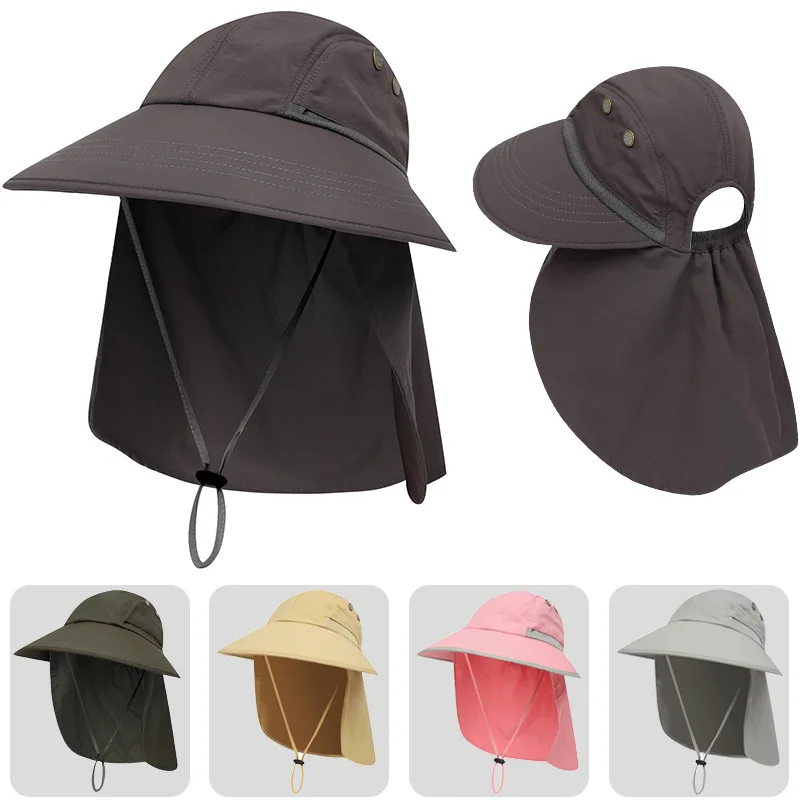 Fashion Women Summer Ponytail Caps UV Protection Sun Hat With Neck Flap Female Breathable Bucket Hat Outdoor Hiking Fishing Cap
Fashion Women Summer Ponytail Caps UV Protection Sun Hat With Neck Flap Female Breathable Bucket Hat Outdoor Hiking Fishing Cap