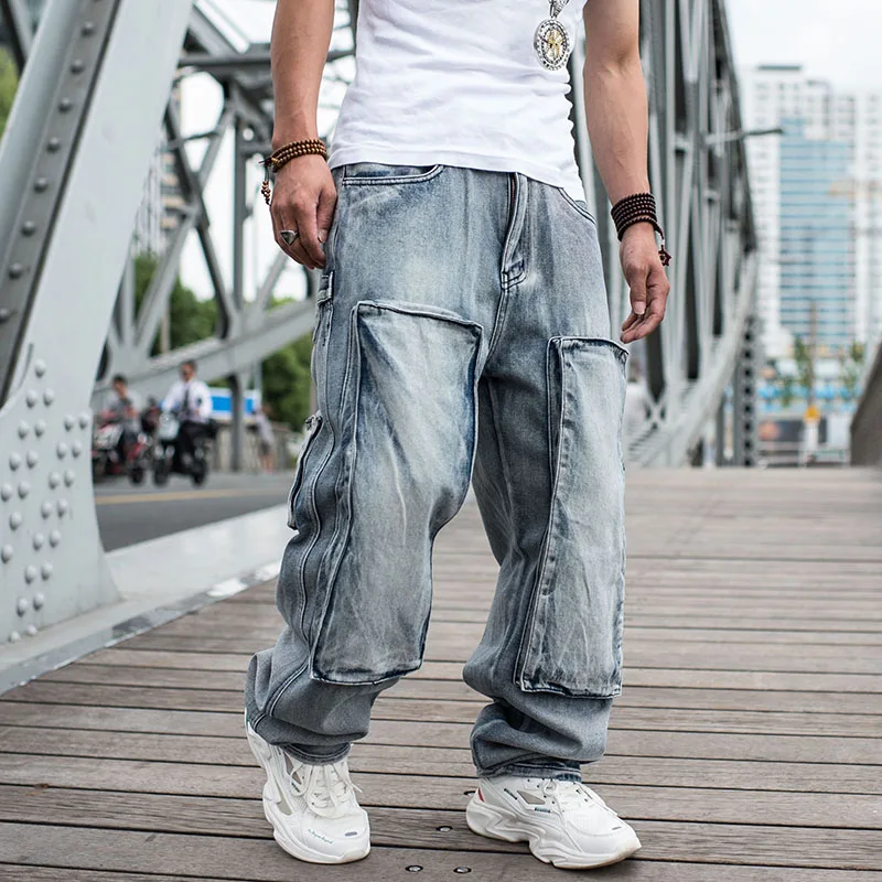 Jeans For Men Men's Plus size Skateboard Pants Straight-leg Motorcycle Jeans Men's Loose Blue jeans with Big pocket Jeans
Jeans For Men Men's Plus size Skateboard Pants Straight-leg Motorcycle Jeans Men's Loose Blue jeans with Big pocket Jeans