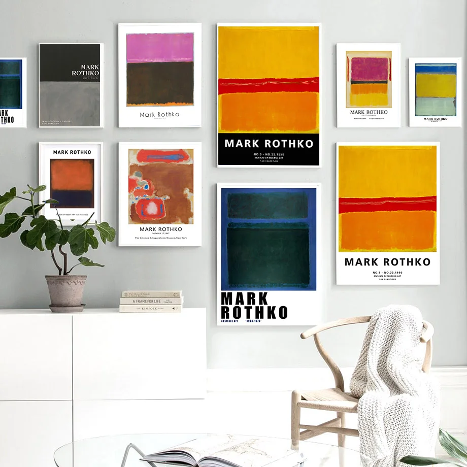 Mark Rothko абстрактная фотография без рамки распылитель Безрамная голограмма для