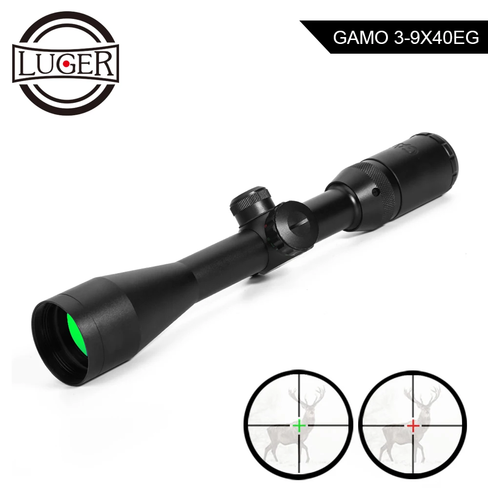 Прицел LUGER 3 9x40 EG для охотничьей оптики тактический Красный Зеленый горошек с