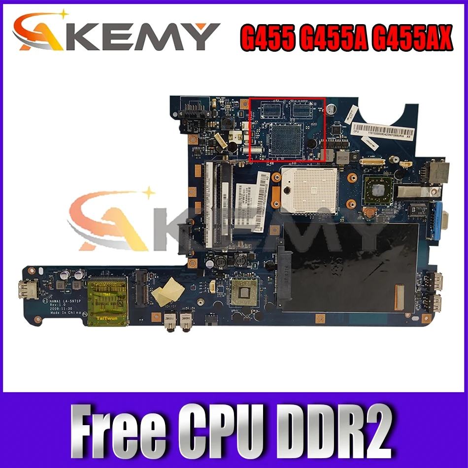Akemy NAWA1 LA-5971P Motherboard For Lenovo G455 G455A G455AX Laptop Motherboard (free CPU) DDR2 100% Test Work
Akemy NAWA1 LA-5971P Motherboard For Lenovo G455 G455A G455AX Laptop Motherboard (free CPU) DDR2 100% Test Work