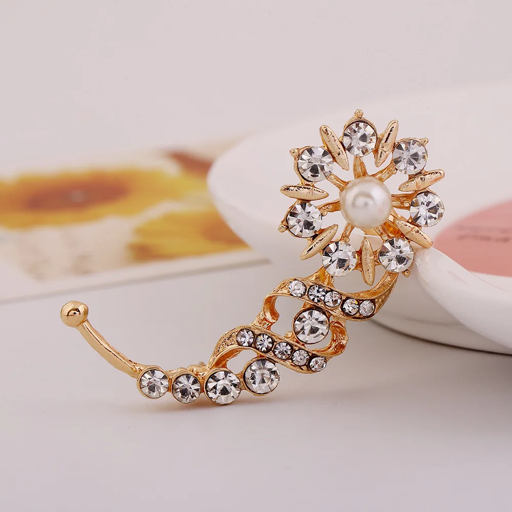 Fashion Hyperbole Rhinestone Simulated Pearl Star Flower Clip Earrings For Women Charm Wrap Ear Cuff Earrings Jewelry 1pcs
Fashion Hyperbole Rhinestone Simulated Pearl Star Flower Clip Earrings For Women Charm Wrap Ear Cuff Earrings Jewelry 1pcs