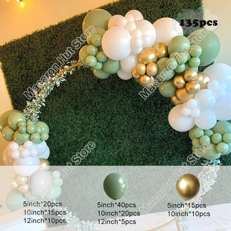 135pcs Avocado Green Wedding Birthday Party Background Baby Shower DIY Holidays Celebration Decor White Balloon Garland Arch Kit
135pcs Avocado Green Wedding Birthday Party Background Baby Shower DIY Holidays Celebration Decor White Balloon Garland Arch Kit